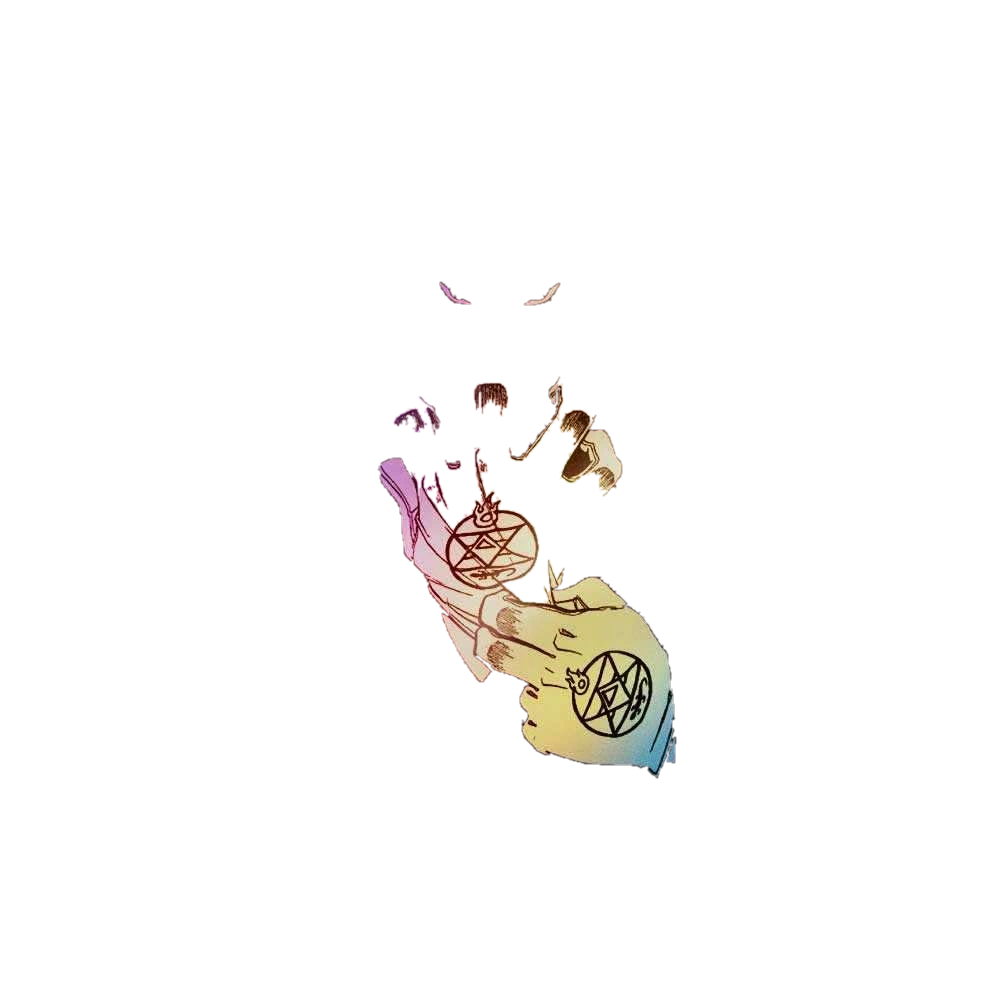 Full Metal Alchemist Hand Holographic Stickers